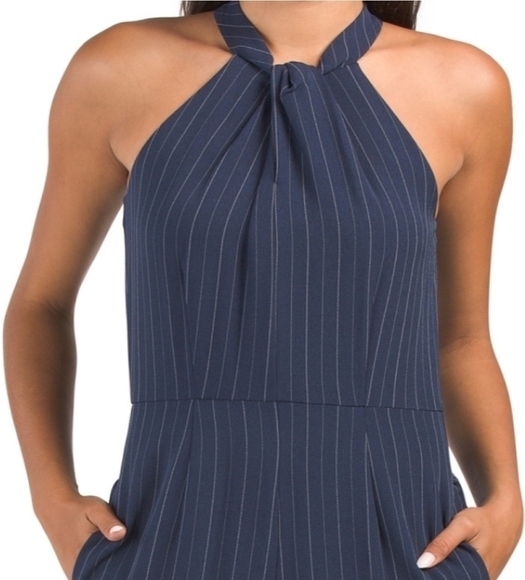 Julia Jordan Women's Navy Halter Neck Jumpsuit - Picture 3 of 14